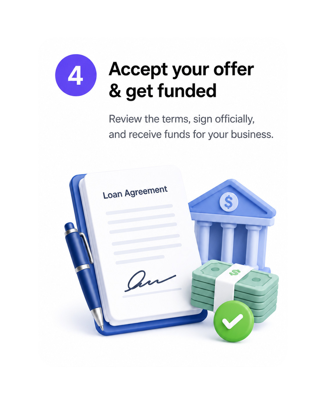 Step 4 — Accept your offer and get funded